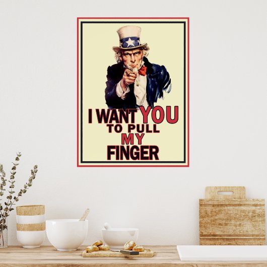 Funny oom Sam Poster (Keuken)