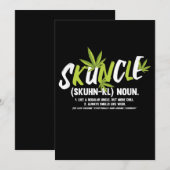 Funny oom Weed Smoker Skuncle Oom Lover Gift Kaart (Voorkant / Achterkant)