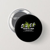 Funny oom Weed Smoker Skuncle Oom Lover Gift Ronde Button 5,7 Cm (Voorkant /achterkant)