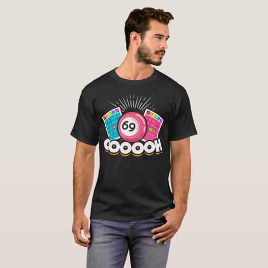 Funny Oooooh 69 Queen Bingo Fan LGBT T-shirt (Voorkant volledig)