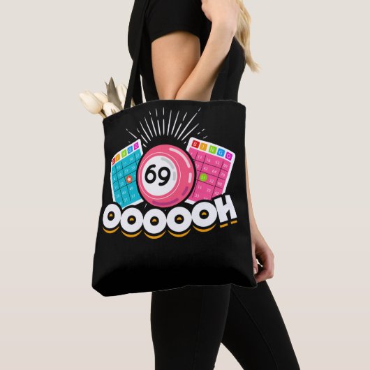 Funny Oooooh 69 Queen Bingo Fan LGBT Tote Bag (Dichtbij)