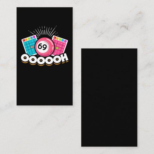 Funny Oooooh 69 Queen Bingo Fan LGBT Visitekaartje (Voorkant / Achterkant)