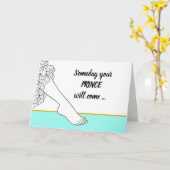 Funny Op een dag komt je prins Candy Corn Kaart (Gele Bloem)