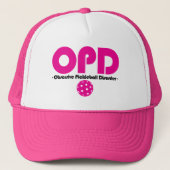 Funny OPD Obsessief Pickleball Disorder Trucker Pet (Voorkant)