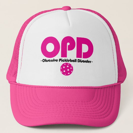 Funny OPD Obsessief Pickleball Disorder Trucker Pet (Voorkant)