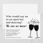 Funny Open Bar dansend Casual weddenschap Kaart (Voorkant / Achterkant)
