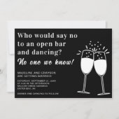 Funny Open Bar dansend Casual weddenschap Kaart (Voorkant)