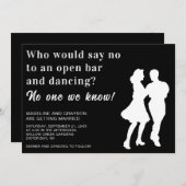 Funny Open Bar dansend Casual weddenschap Kaart (Voorkant / Achterkant)