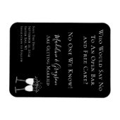 Funny Open Bar Free Cake Wedding Save the Date Magneet (Horizontaal)