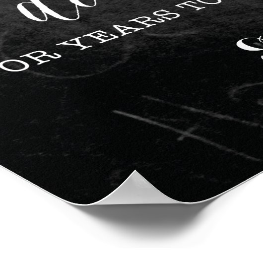 Funny Open Bar Wedding-teken | Persoonlijke namen Poster (Hoek)