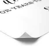 Funny Open Bar Wedding-teken | Persoonlijke namen Poster (Hoek)