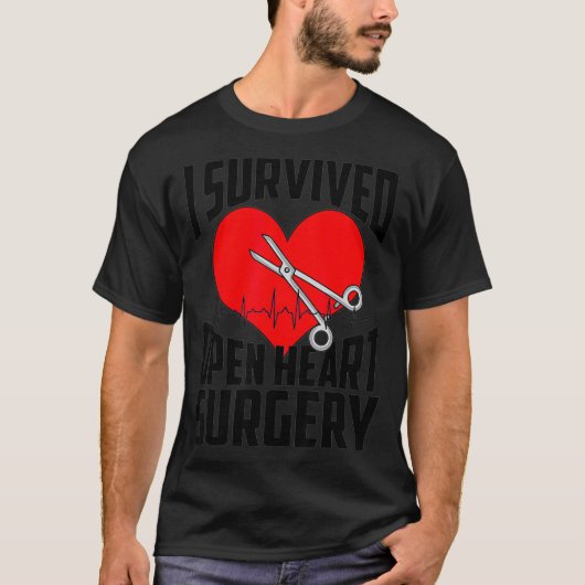 Funny Open Heart Chirgery Gift Mannen Cool Survivi T-shirt (Voorkant)
