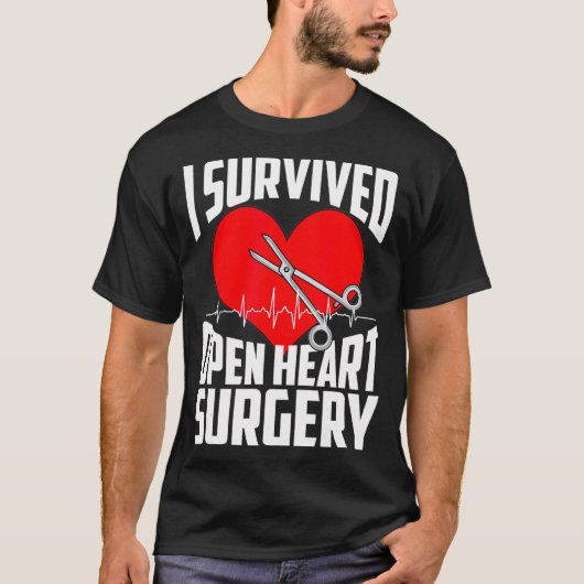 Funny Open Heart Chirgery Gift Mannen Cool Survivi T-shirt (Voorkant)