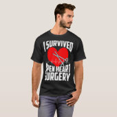 Funny Open Heart Chirgery Gift Mannen Cool Survivi T-shirt (Voorkant volledig)