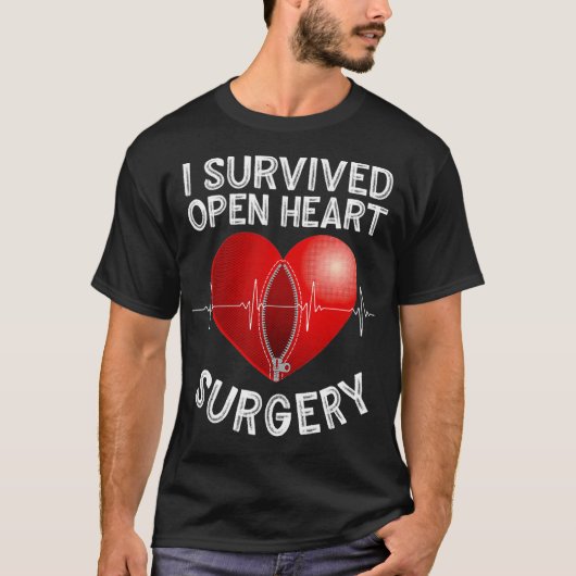 Funny Open Heart Chirgery Gift Mannen Cool Survivi T-shirt (Voorkant)
