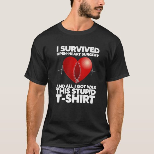 Funny Open Heart Surgery Art voor mannen Vrouwen H T-shirt (Voorkant)