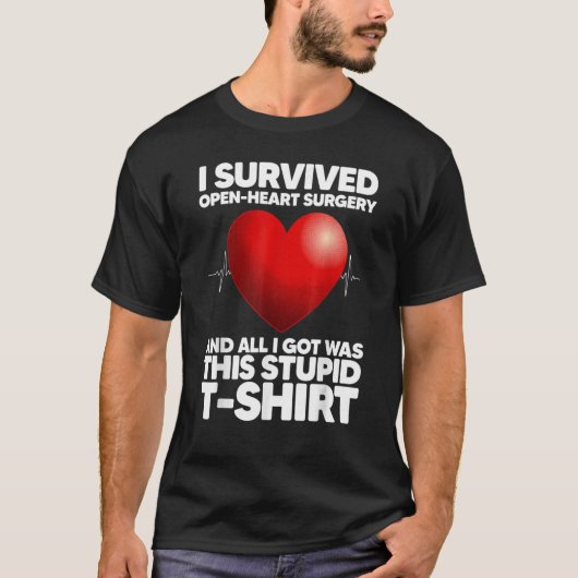 Funny Open Heart Surgery Art voor mannen Vrouwen H T-shirt (Voorkant)