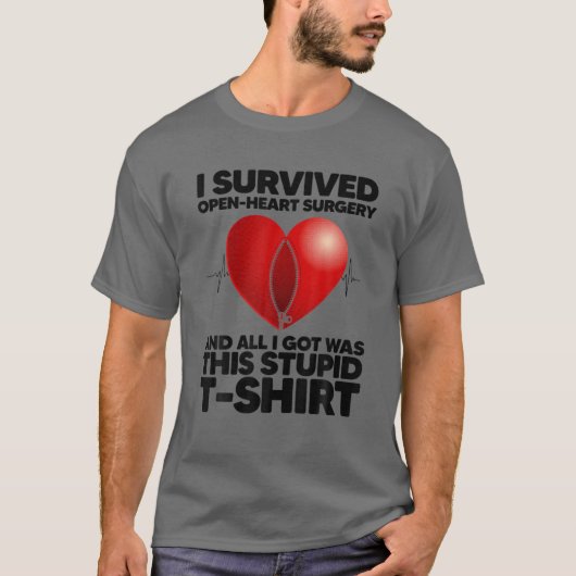 Funny Open Heart Surgery Art voor mannen Vrouwen H T-shirt (Voorkant)