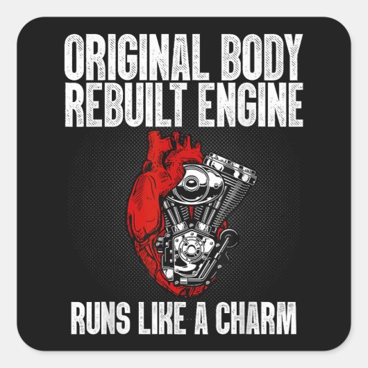 Funny Open Heart Surgery Recovery Survivor Gift me Vierkante Sticker (Voorkant)