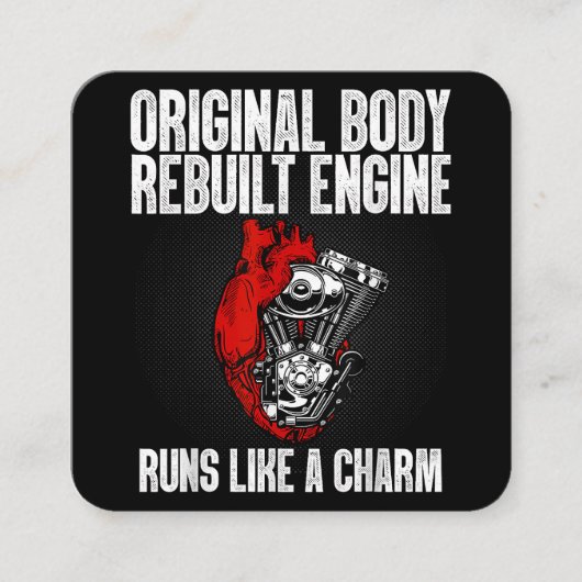 Funny Open Heart Surgery Recovery Survivor Gift me Vierkante Visitekaartje (Voorkant)