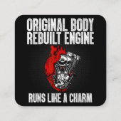 Funny Open Heart Surgery Recovery Survivor Gift me Vierkante Visitekaartje (Achterkant)