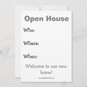 Funny Open House/New Home Uitnodigingen (Achterkant)