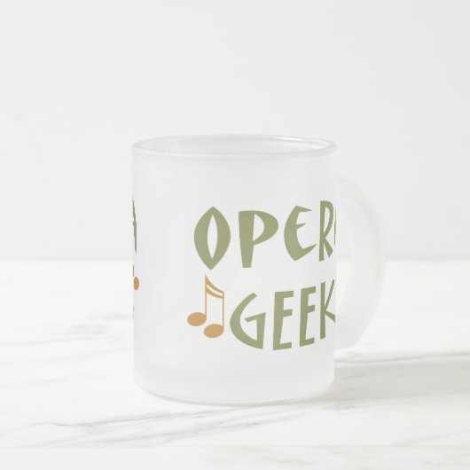 Funny Opera Geek Matglas Koffiemok (Voorkant rechts)