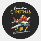 Funny Operation Christmas Child Funny Family Match Ronde Sticker (Voorkant)