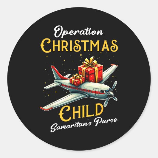 Funny Operation Christmas Child Funny Family Match Ronde Sticker (Voorkant)