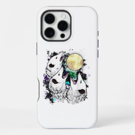 Funny Opossum Moon Cute Screaming Possum iPhone 16 Pro Max Hoesje