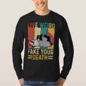 Funny Opossum Possum T-shirt Live Weird Fake je De (Voorkant)