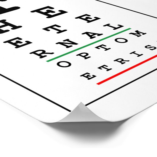 Funny Optician Poster (Hoek)