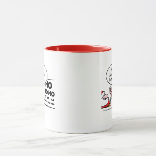 Funny Optometrist Cartoon Santa Claus Eye Test Mok (Midden)