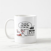 Funny Optometrist Cartoon Santa Claus Eye Test Mok (Links)