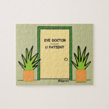 Funny Optometrist Kantoor Cartoon Jigzaag Puzzle