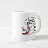 Funny Optometrist kerstCartoon Art Grote Koffiekop (Voorkant rechts)