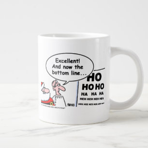 Funny Optometrist Kerstkerstkerstman Cartoon Grote Koffiekop