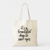 Funny Optometrist Slogan Tote Bag (Achterkant)
