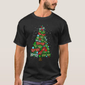 Funny Optometrist Sunbril met kerstboom Optici T-shirt (Voorkant)