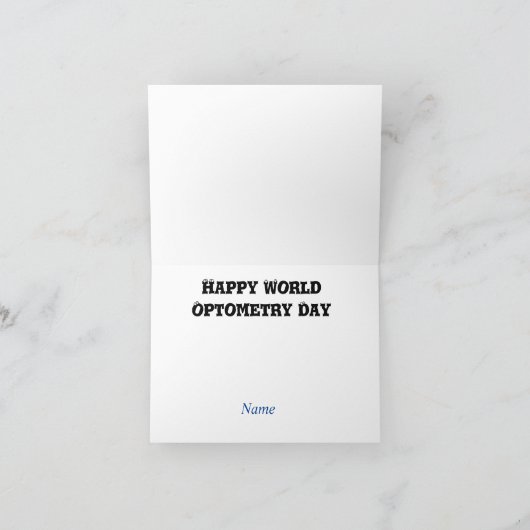 Funny Optometry Day Wenskaart met ooggrafiek Kaart (Binnen)