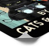 Funny Optometry Easily Distracted By Cats & Glasse Poster (Hoek)