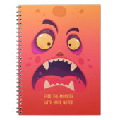 Funny Orange Monster Halloween Notebook Notitieboek (Voorkant)