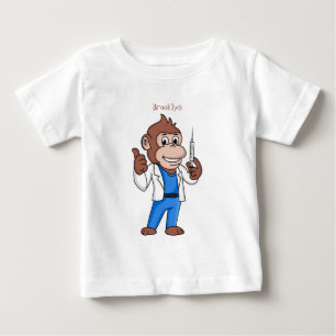 Funny orangutan ape cartoon dokter