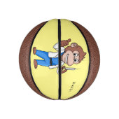Funny orangutan ape cartoon dokter basketbal (Verticaal)