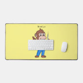Funny orangutan ape cartoon dokter bureaumat (Keyboard & Muis)