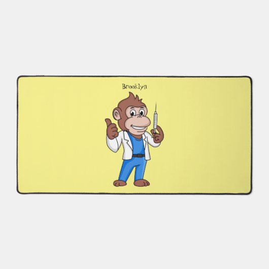 Funny orangutan ape cartoon dokter bureaumat (Voorkant)