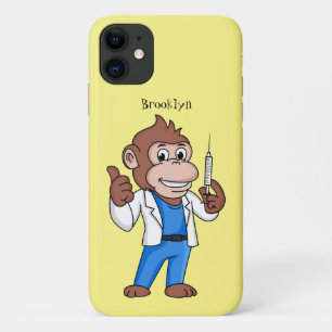 Funny orangutan ape cartoon dokter Case-Mate iPhone case