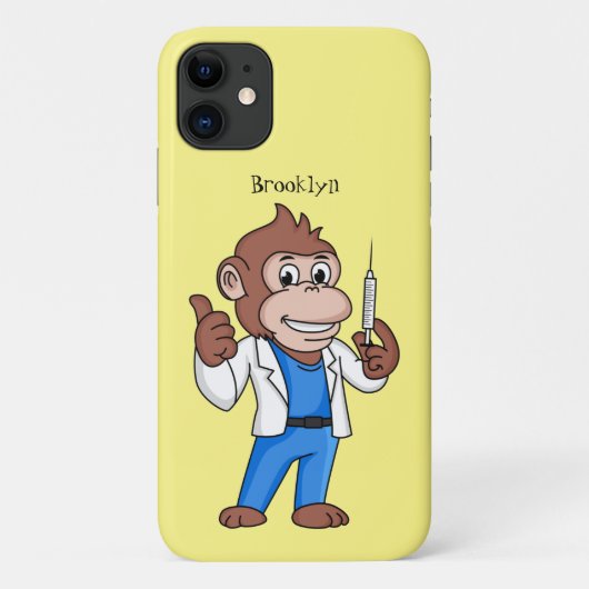 Funny orangutan ape cartoon dokter Case-Mate iPhone case (Achterkant)