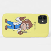 Funny orangutan ape cartoon dokter Case-Mate iPhone case (Achterkant (horizontaal))