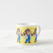 Funny orangutan ape cartoon dokter espresso kop (Voorkant rechts)